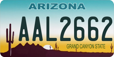 AZ license plate AAL2662