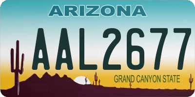 AZ license plate AAL2677