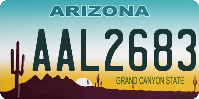 AZ license plate AAL2683