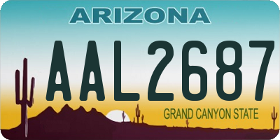 AZ license plate AAL2687