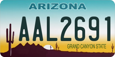 AZ license plate AAL2691