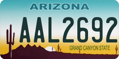 AZ license plate AAL2692