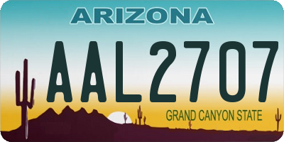 AZ license plate AAL2707