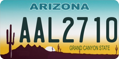 AZ license plate AAL2710