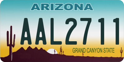 AZ license plate AAL2711