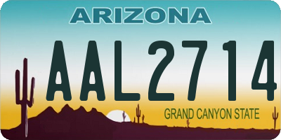 AZ license plate AAL2714