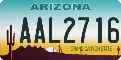 AZ license plate AAL2716