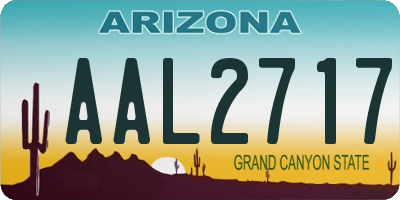 AZ license plate AAL2717