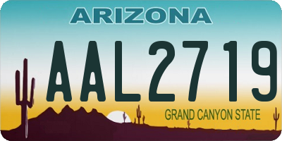 AZ license plate AAL2719