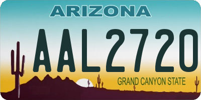 AZ license plate AAL2720