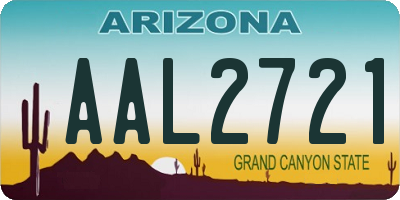 AZ license plate AAL2721