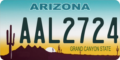 AZ license plate AAL2724