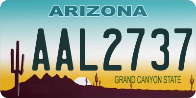 AZ license plate AAL2737