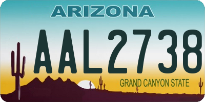 AZ license plate AAL2738