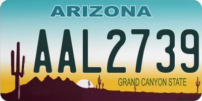 AZ license plate AAL2739