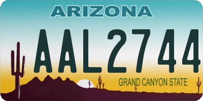 AZ license plate AAL2744