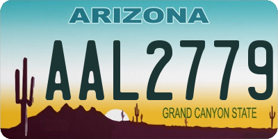 AZ license plate AAL2779