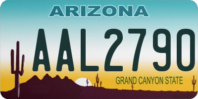 AZ license plate AAL2790