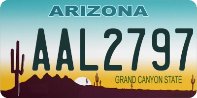 AZ license plate AAL2797