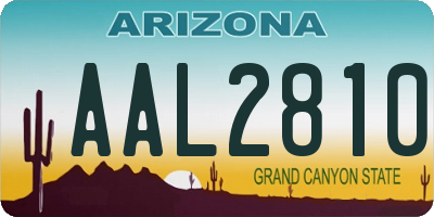 AZ license plate AAL2810