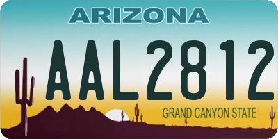 AZ license plate AAL2812