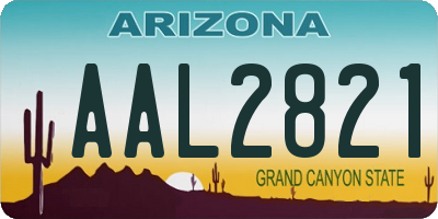 AZ license plate AAL2821