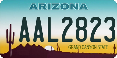 AZ license plate AAL2823
