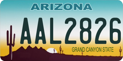 AZ license plate AAL2826