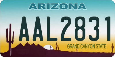 AZ license plate AAL2831