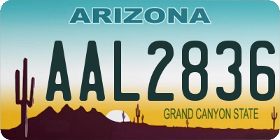 AZ license plate AAL2836