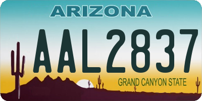 AZ license plate AAL2837