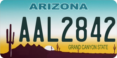 AZ license plate AAL2842