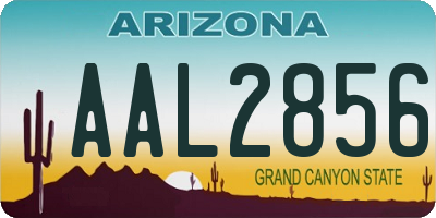 AZ license plate AAL2856