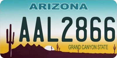 AZ license plate AAL2866