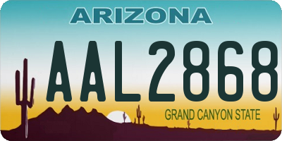 AZ license plate AAL2868
