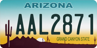 AZ license plate AAL2871