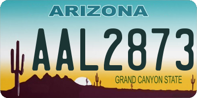 AZ license plate AAL2873