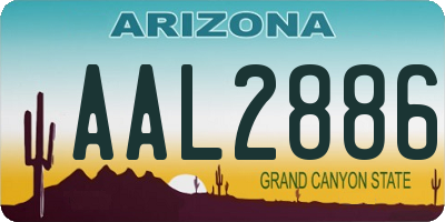 AZ license plate AAL2886