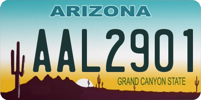 AZ license plate AAL2901