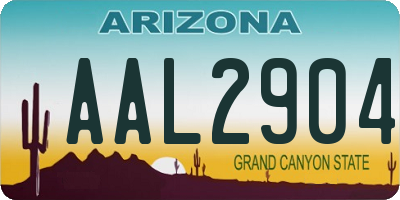 AZ license plate AAL2904