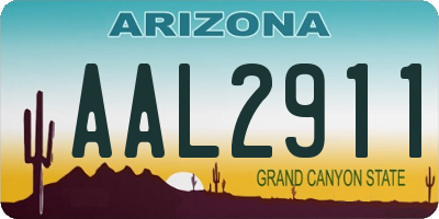AZ license plate AAL2911