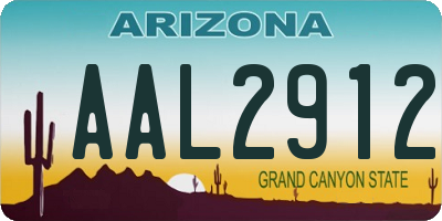 AZ license plate AAL2912