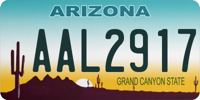 AZ license plate AAL2917