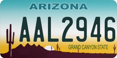 AZ license plate AAL2946