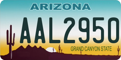 AZ license plate AAL2950