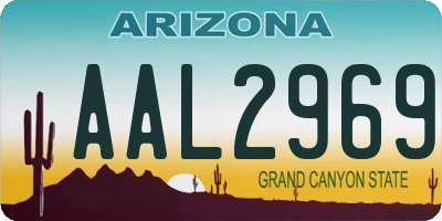 AZ license plate AAL2969