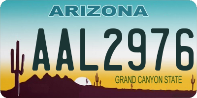 AZ license plate AAL2976
