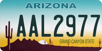 AZ license plate AAL2977