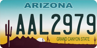 AZ license plate AAL2979