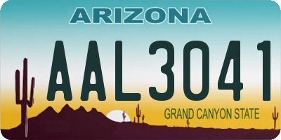 AZ license plate AAL3041